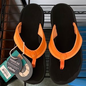OluKai Ohana style in passion orange.  Size 6.  New with tags!
